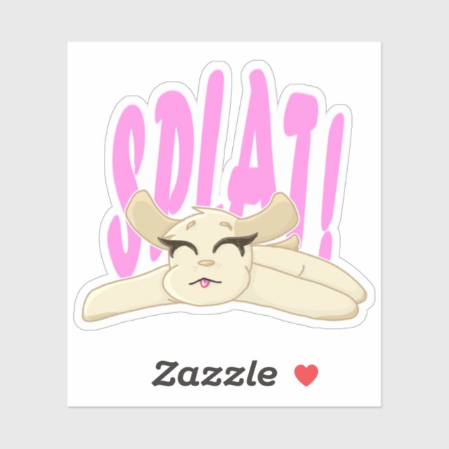 Pegatina de vinilo de porcino (Hoja)