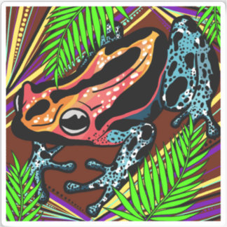 Pegatina de vinilo de rana