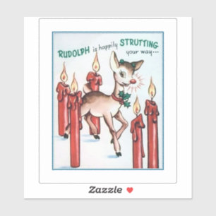 Pegatina de vinilo de Rudolph Strutting
