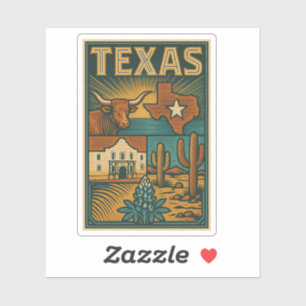 Pegatina de vinilo de Texas - Decoración a prueba 