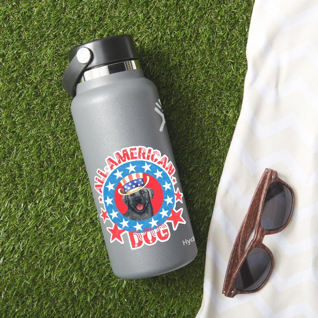 Pegatina de vinilo del Laboratorio Negro Patriótic (HydroFlask Insitu)