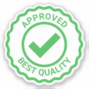 Pegatina de vinilo del sello de homologación verde