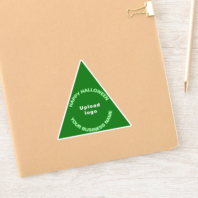 Pegatina de vinilo del triángulo verde de Hallowee (Cuaderno)