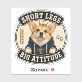 Pegatina de vinilo divertida de Corgi | Piernas co