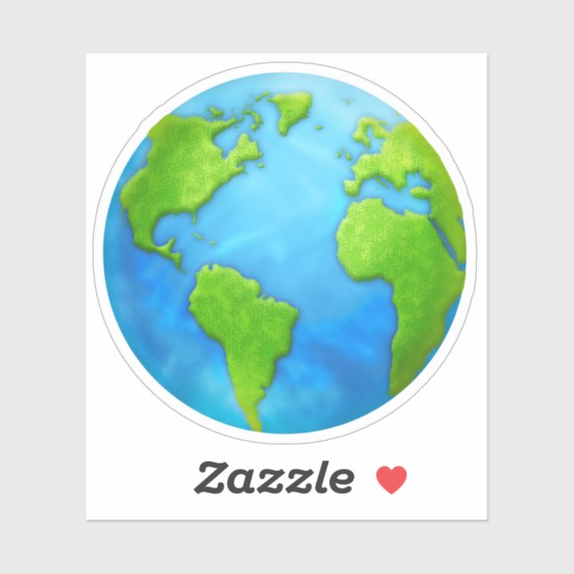 Pegatina de vinilo en el Día de la Tierra (Hoja)