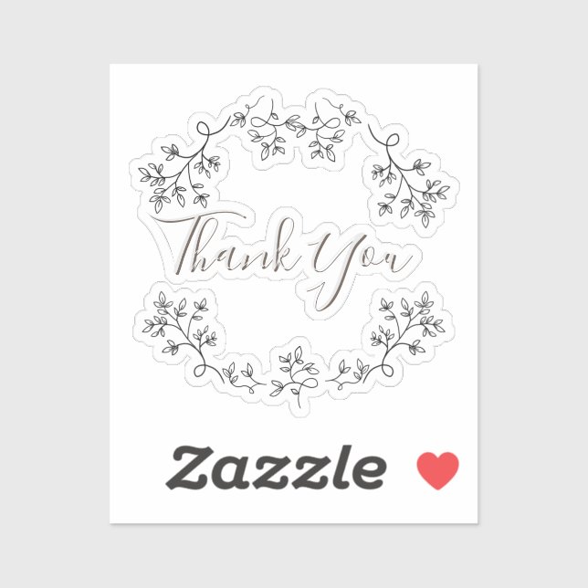 Pegatina de vinilo estético Minimalista (Hoja)