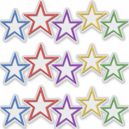 Pegatina de vinilo - Estrellas de colores