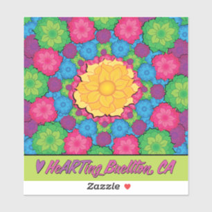 Pegatina de vinilo - Flor - Buellton.Art
