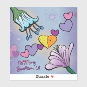 Pegatina de vinilo - Flores de heARTing - Buellton