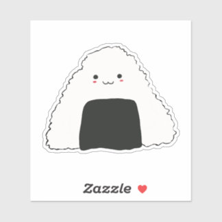 Pegatina de vinilo Kawaii Onigiri