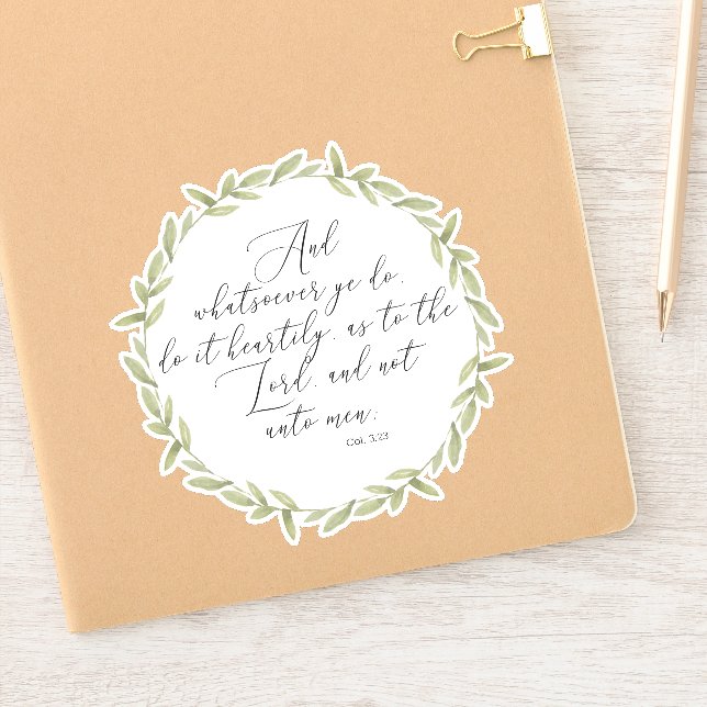 Pegatina de vinilo KJV Biblia contra regalo cristi (Cuaderno)