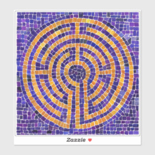 Pegatina de vinilo Labyrinic Mosaic 8"x8"
