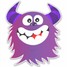 Pegatina de vinilo monstruo colorido