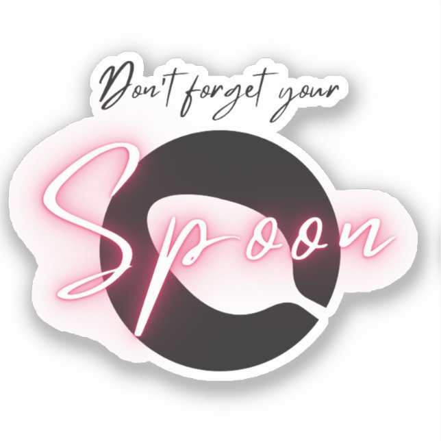 Pegatina de vinilo - Nuevo logo de Spoonie (Anverso)