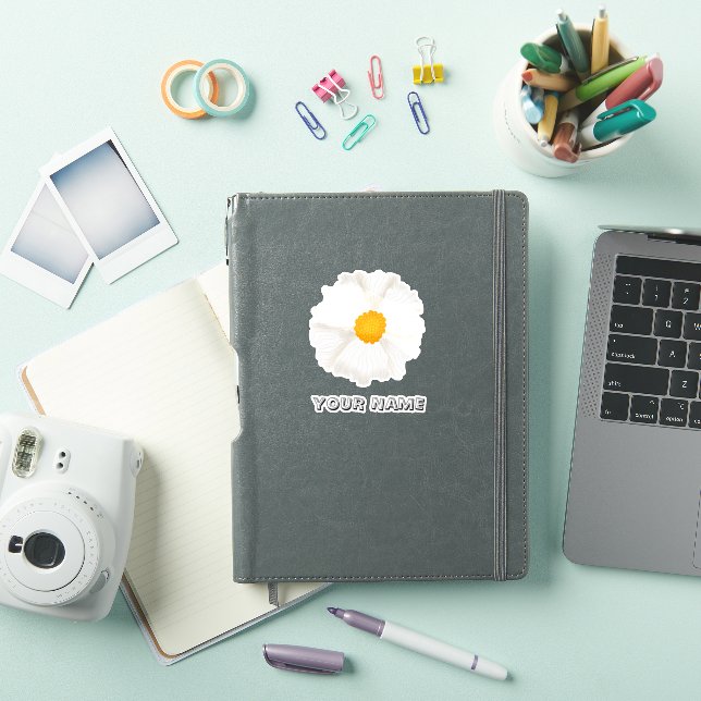 Pegatina de vinilo personalizada de flor de amapol (Funda para iPad)