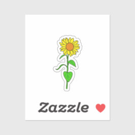 Pegatina de vinilo personalizada de girasol encant