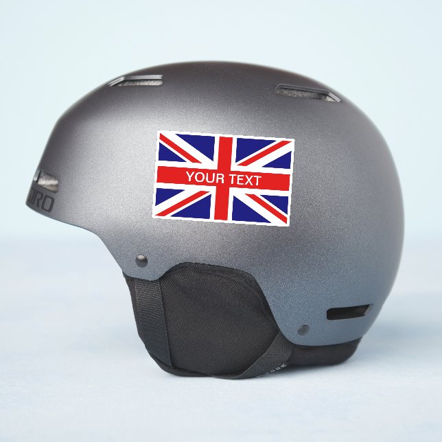Pegatina de vinilo personalizada de la bandera de  (Lado del casco)