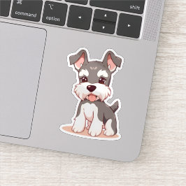 Pegatina de vinilo personalizada de Schnauzer lind