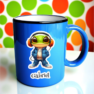 Pegatina de vinilo personalizado de rana chillin