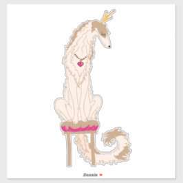 Pegatina de vinilo recortada de Borzoi Real beige 