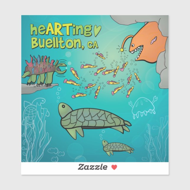 Pegatina de vinilo - ¡Sorpresa! - Buellton.Art (Hoja)