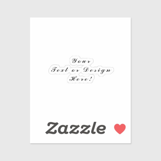 Pegatina de vinilo único: Diseñar o enviar mensaje (Hoja)