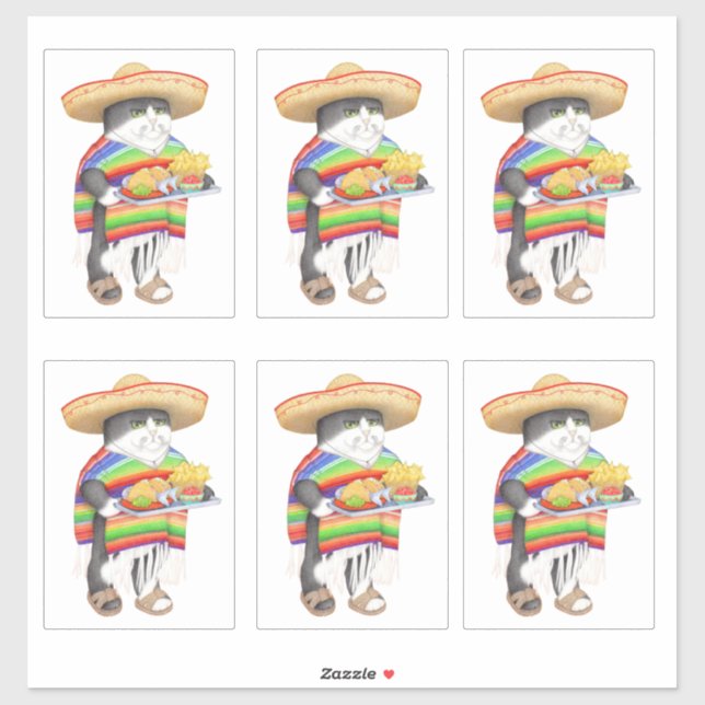 Pegatina de vinilo WENDELITO de 14" (6 pequeños) (Hoja)