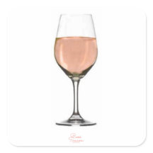 Pegatina de Vino Rosé