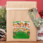 Pegatina de Vintage Christmas<br><div class="desc">diseño por www.etsy.com/Shop/VanityFlairDesign</div>