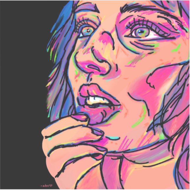 Pegatina de Vinyl colorida (Anverso)