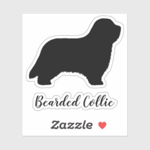 Pegatina de Vinyl de Collie Dog Silhouette