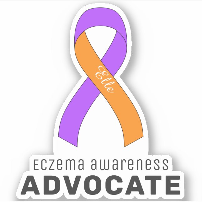 Pegatina de Vinyl de Eczema Awareness (Anverso)