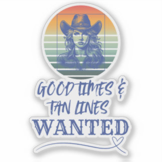 Pegatina de Vinyl de Good Times y Tan Lines