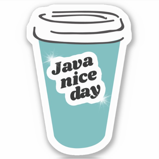 Pegatina de Vinyl de Java Nice Day (Anverso)