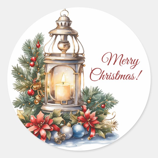 Pegatina de Vinyl de Navidad de Feliz (Anverso)