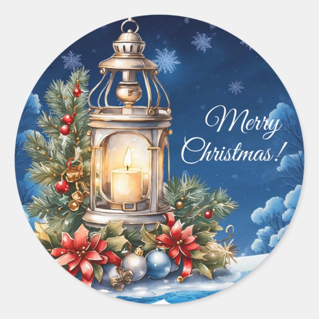 Pegatina de Vinyl de Navidad de Feliz (Anverso)