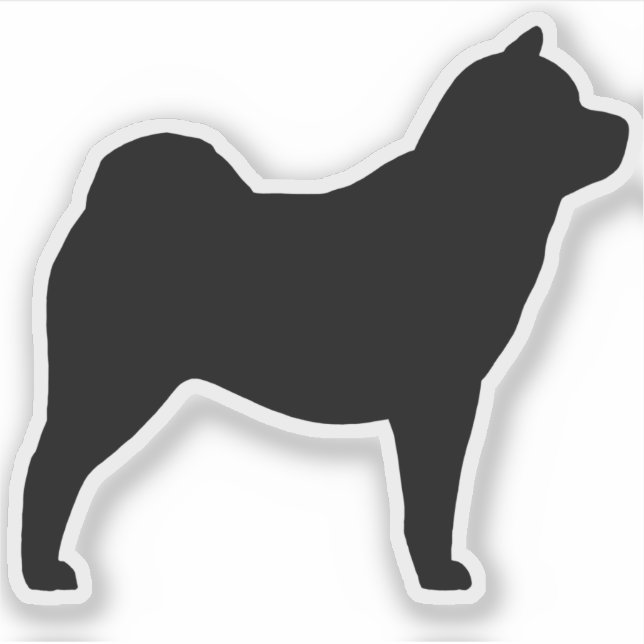 Pegatina de Vinyl de Perro de Chow Smooth Chow (Anverso)
