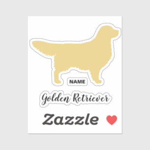 Pegatina de Vinyl de perro de Golden Retriever