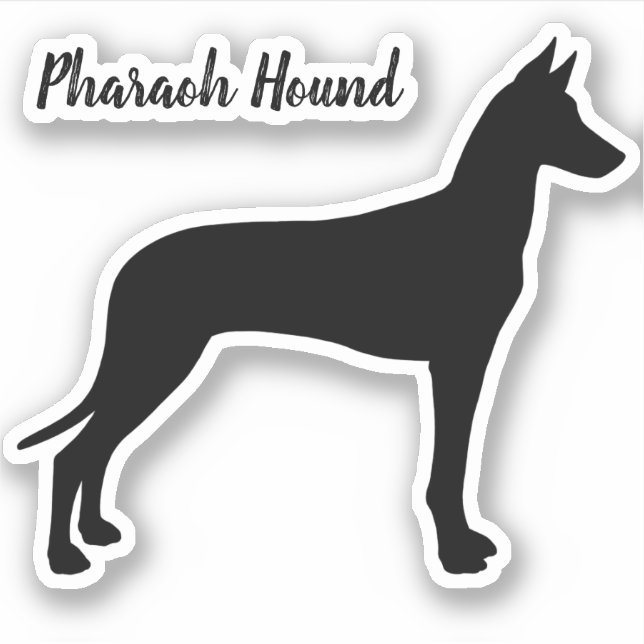 Pegatina de Vinyl de Perro Silhouette (Anverso)