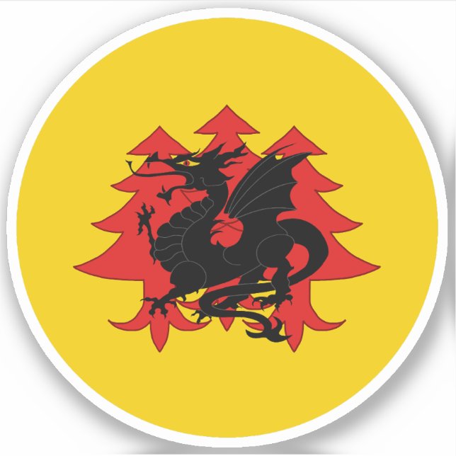 Pegatina de Vinyl de SCA Drachenwald (Anverso)