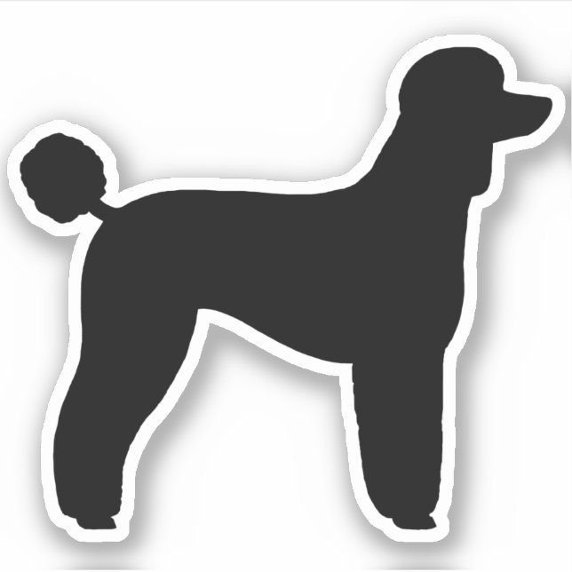 Pegatina de Vinyl de Siluette de Perro de Carbón E (Anverso)