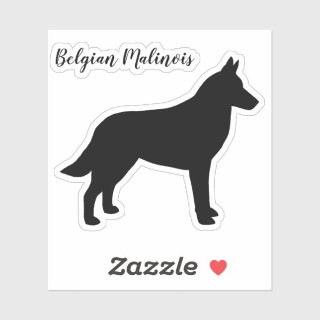 Pegatina de Vinyl del perro de Malinois de Bélgica (Hoja)