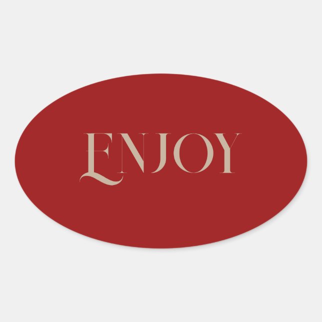 Pegatina de visualización de fondo rojo oscuro (Anverso)