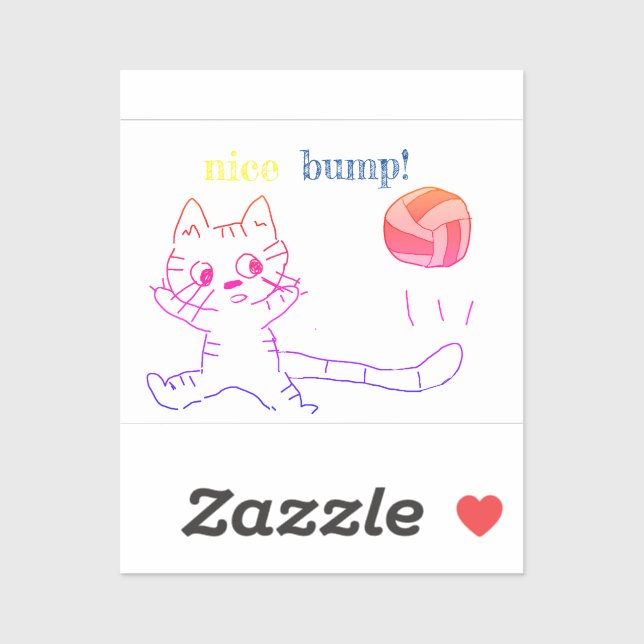 pegatina de voleibol (Hoja)