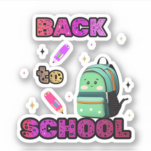 Pegatina De vuelta a la escuela (Anverso)
