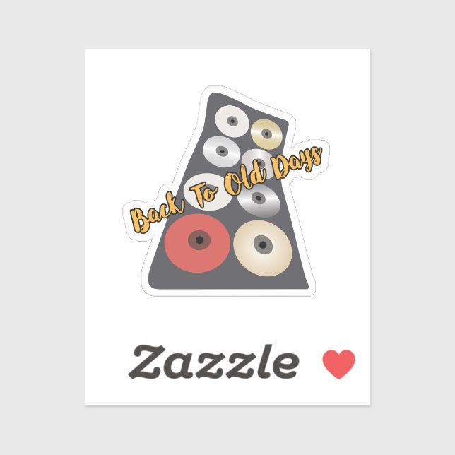 Pegatina De vuelta a los viejos tiempos cd bag refrescando  (Hoja)