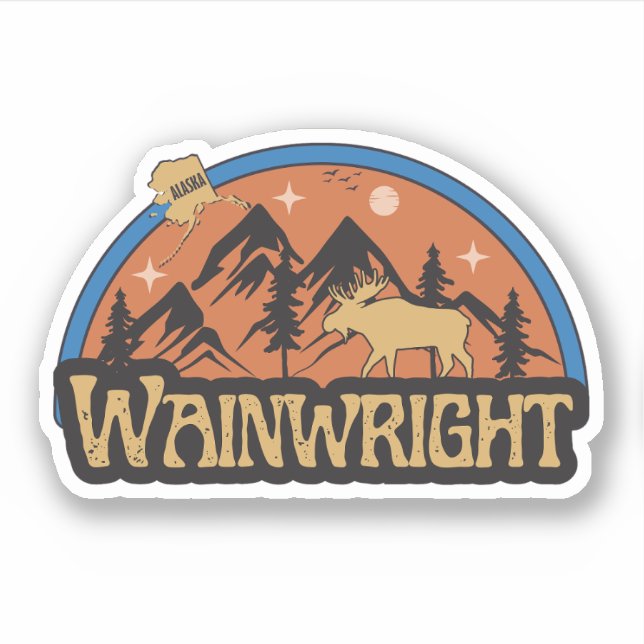Pegatina de Wainwright, Alaska (Anverso)