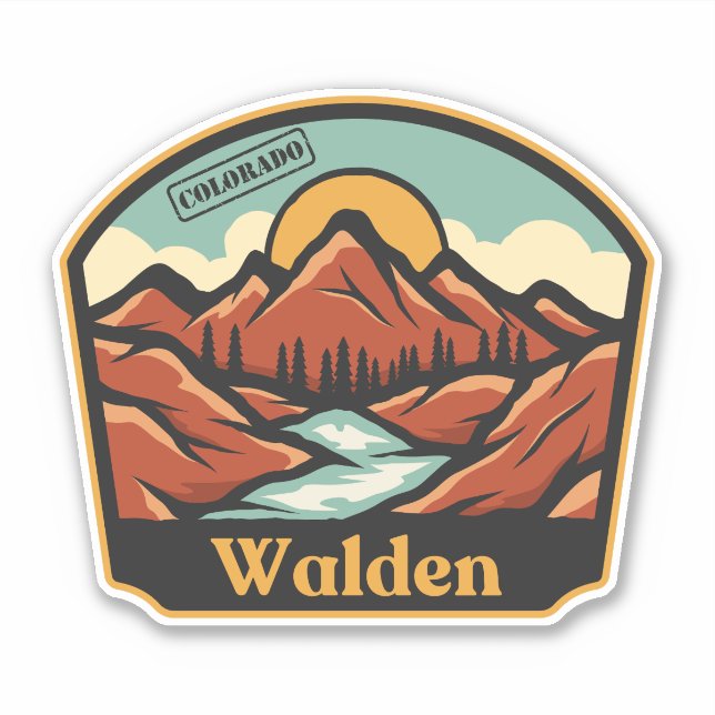 Pegatina de Walden, Colorado (Anverso)