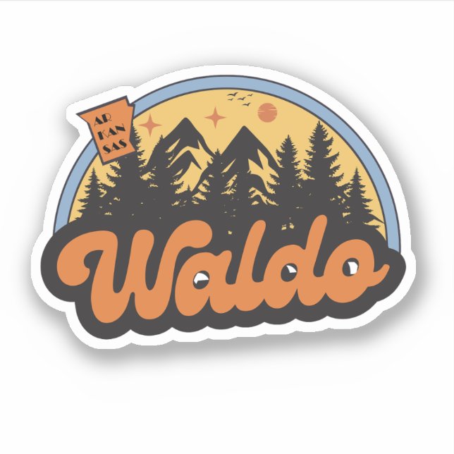 Pegatina de Waldo, Arkansas (Anverso)