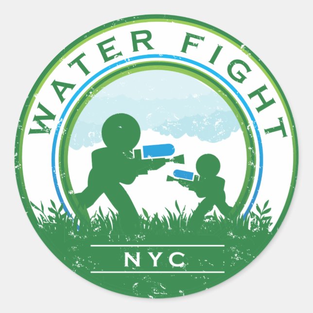 Pegatina de WaterFight NYC (Anverso)